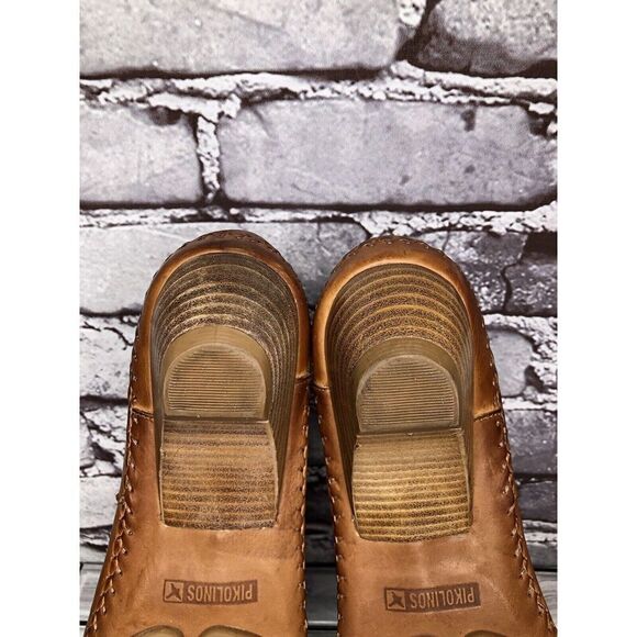 Pikolinos Brown Leather Cut Out Floral Pump Heel Shoes Women’s Sz 41EU/10.5M US - Picture 15 of 16